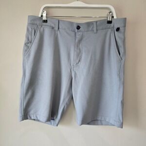 Halsey Sport Mens Grey Micro Stripe Performance Golf Shorts‎ Size 36 Stretch